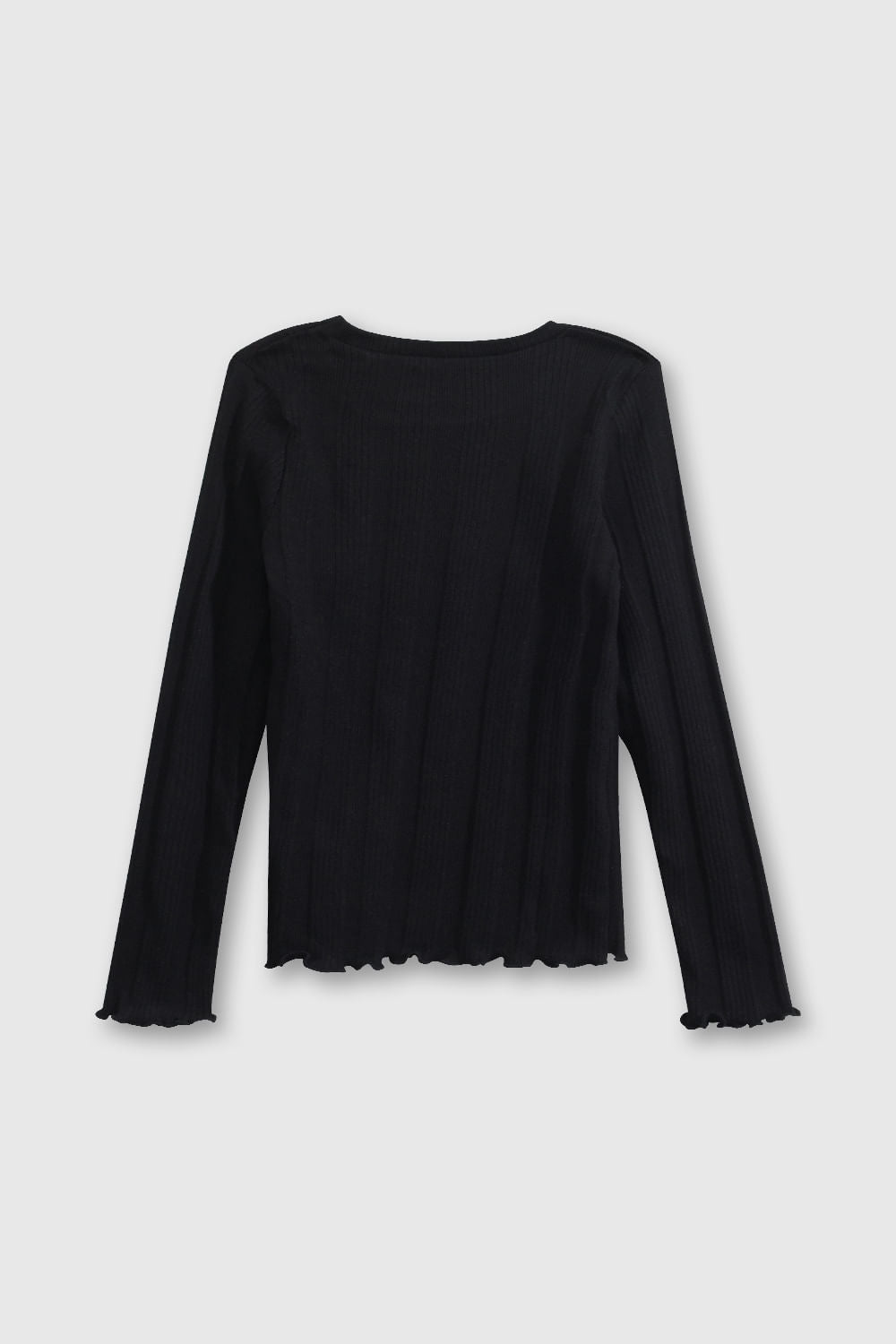 Polera K1 Girl Canalé Negro espalda