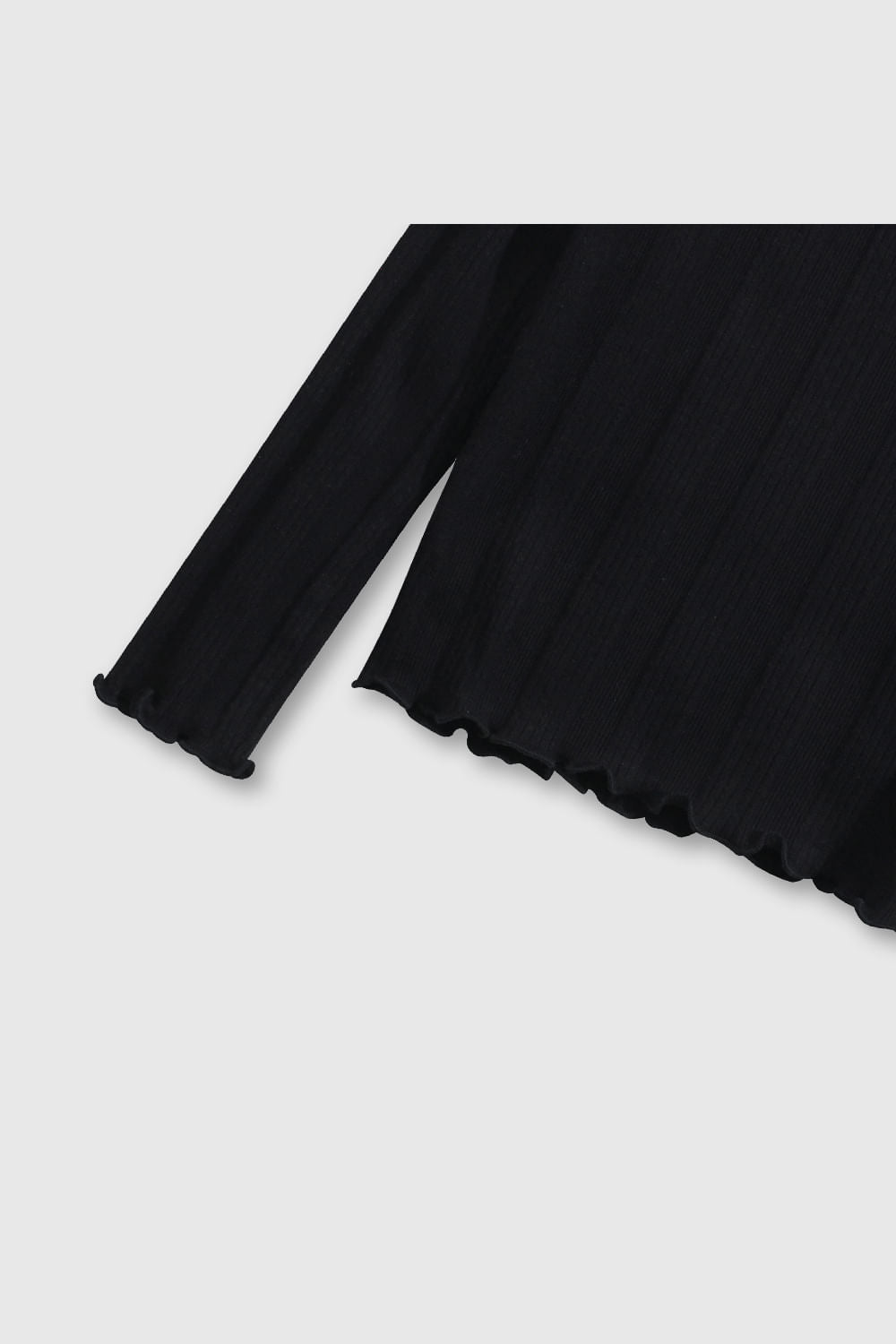 Polera K1 Girl Canalé Negro detalle
