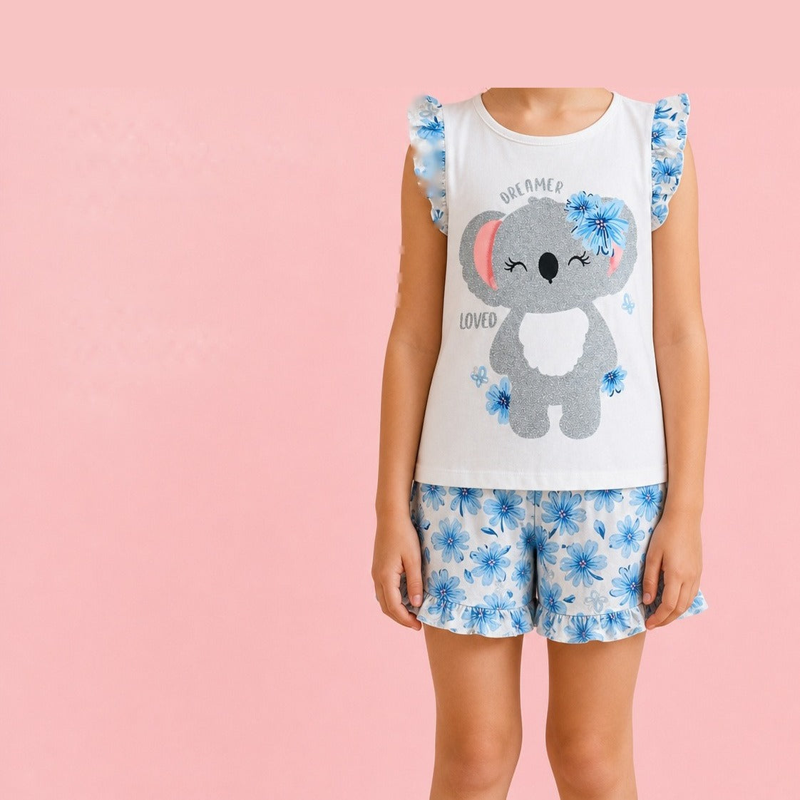 CONJUNTO 2P S/M BEBA KOALA FLORES