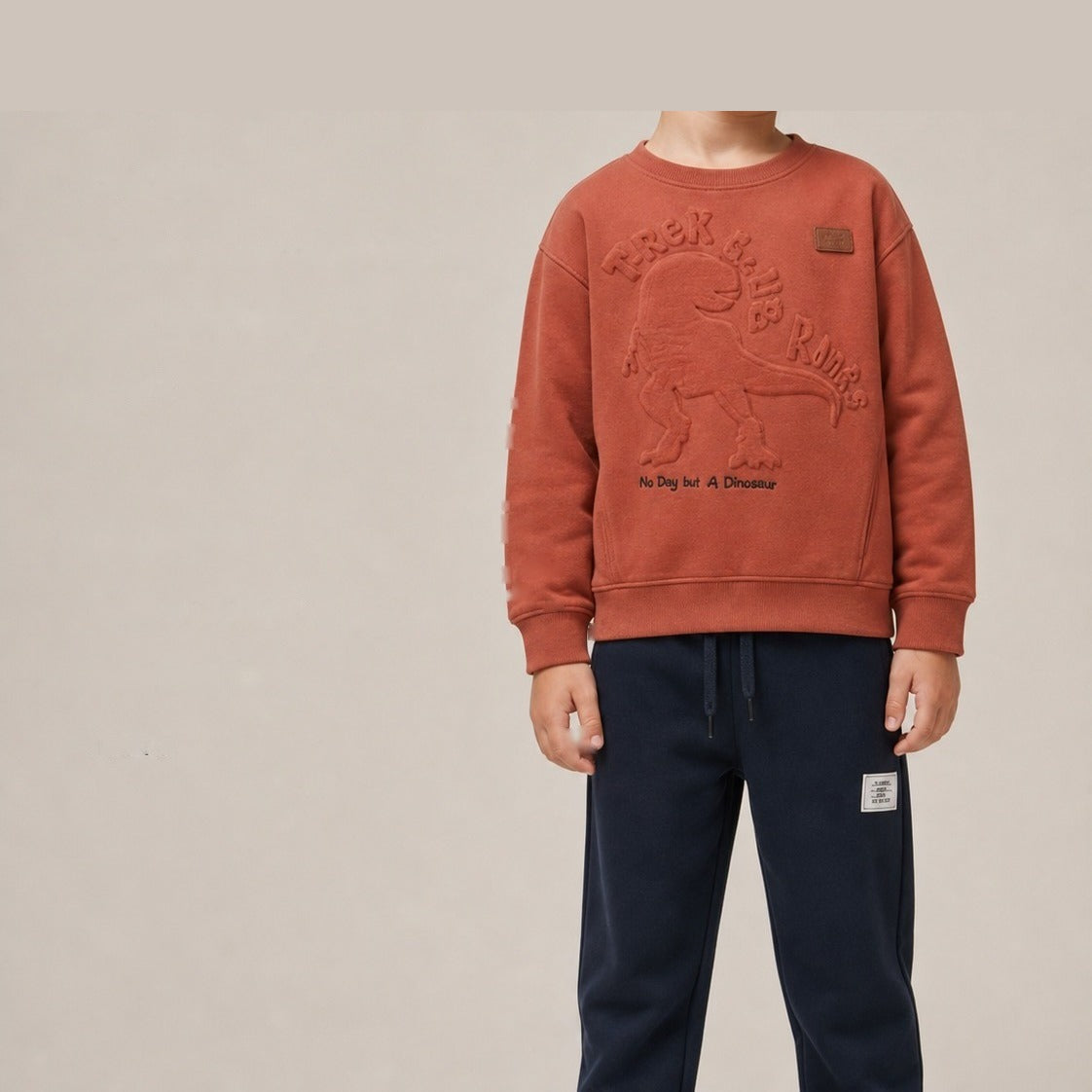 BUZO 2P M/L BEBE DINO 3D