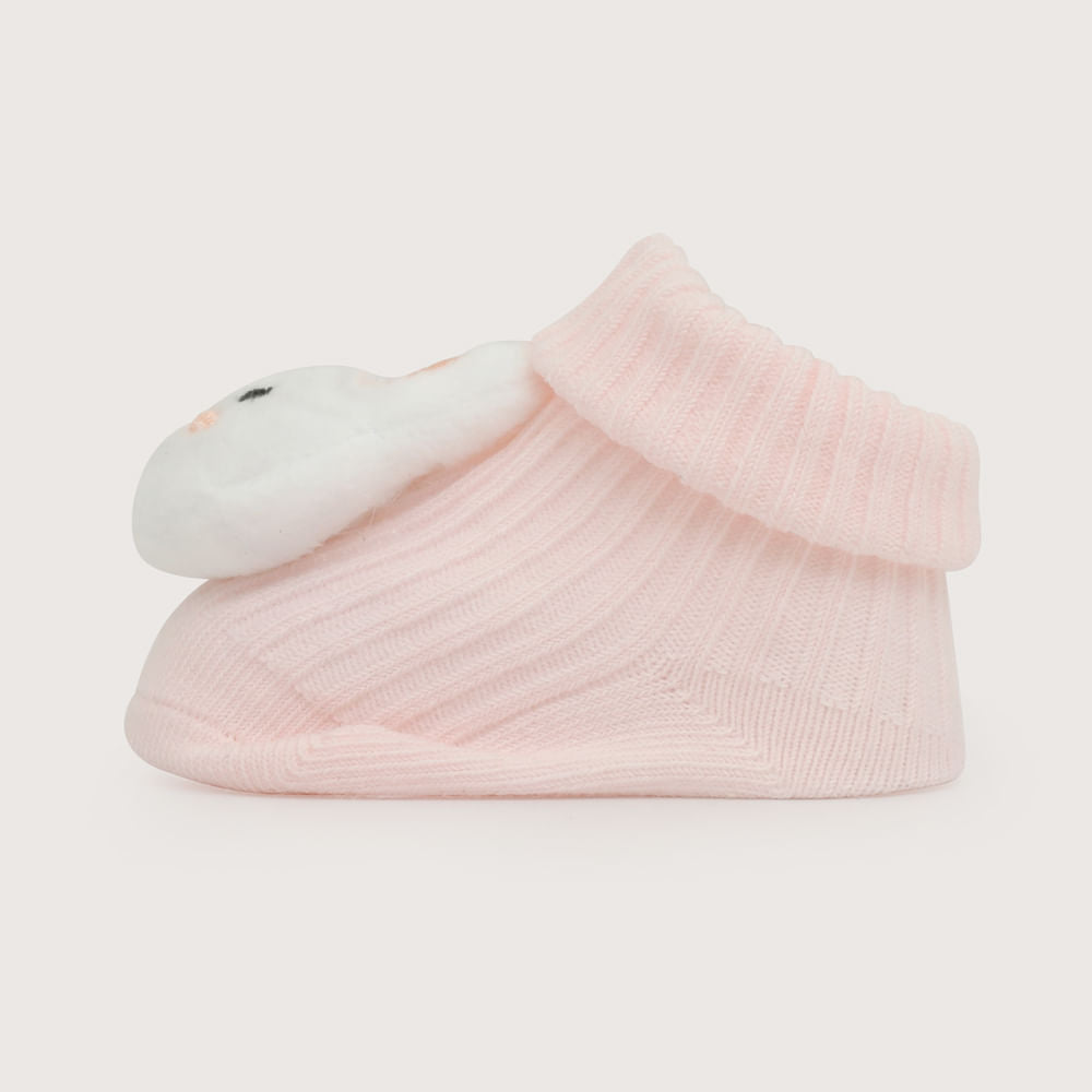 Calcetin Cascabel Conejito Rosado